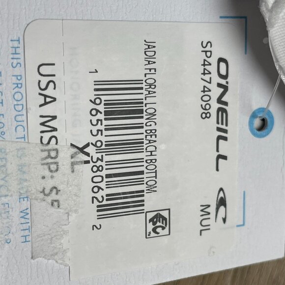 NEW ONeill Womens XL Jadia Floral Long Beach Bikini Bottom Cheeky Coverage - Picture 3 of 8